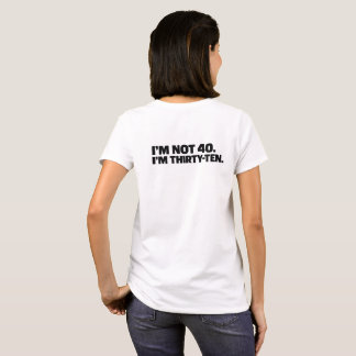 I'm Not 40 I'm Thirty-Ten Funny 40th Birthday T-Sh T-Shirt