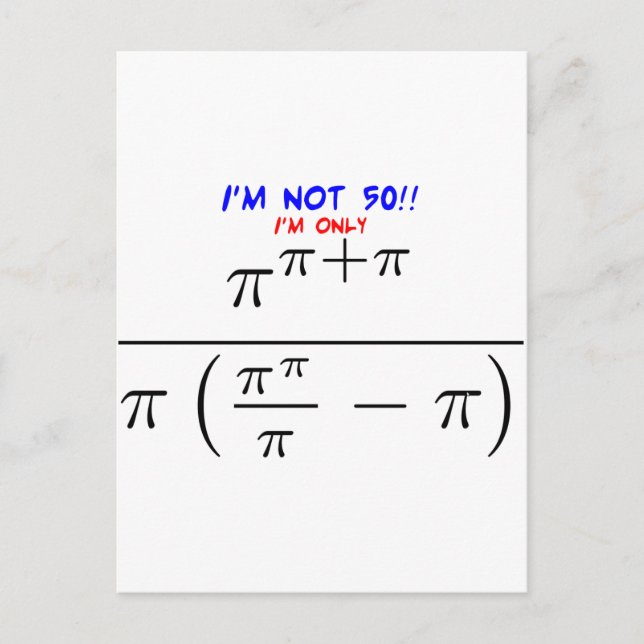 I'm not 50! postcard (Front)