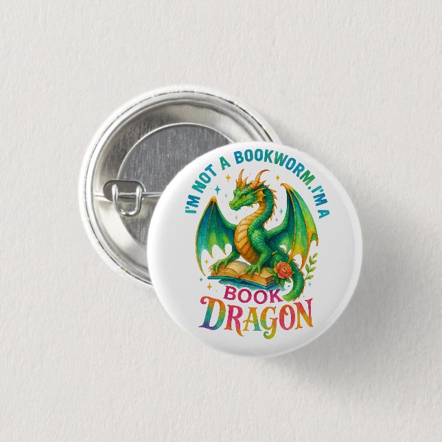 I'm Not A Bookworm....  1 Inch Round Button (Front & Back)