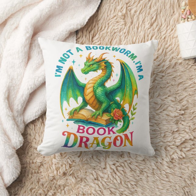 I'm Not A Bookworm....  Throw Pillow (Blanket)