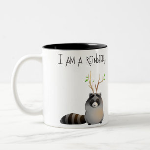 I'm not a racoon (for right-handed) Two-Tone coffee mug