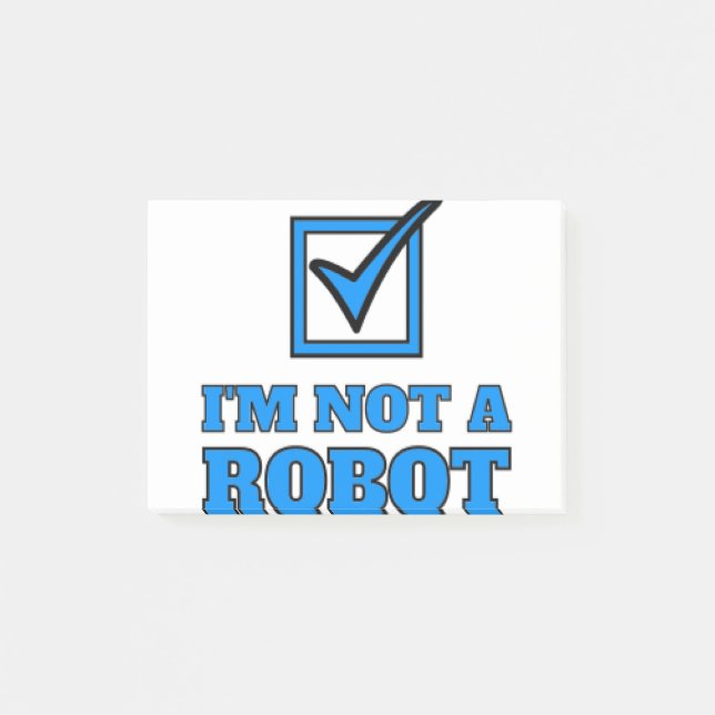 I'm not a robot post-it notes (Front)