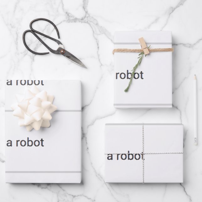 I'm Not A Robot Wrapping Paper Sheet (Front)
