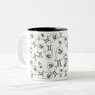 I'm not afraid of ghosts Two-Tone coffee mug