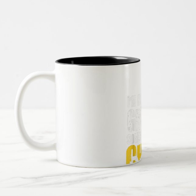 Im Not Always Grumpy, Sometimes Im Playing Chess . Two-Tone Coffee Mug (Left)