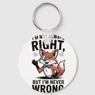 "I'm Not Always Right, But I'm Never Wrong" Keychain