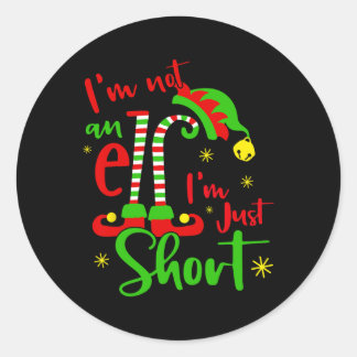 Im Not An Elf Family Christmas Pjs Matching Men Wo Classic Round Sticker
