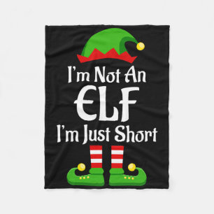 Im Not An Elf Family Christmas Pjs Matching Men Wo Fleece Blanket