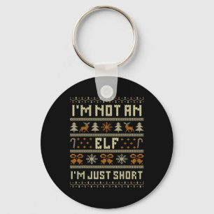 I'm Not An Elf Im Just Short Funny Christmas Match Keychain