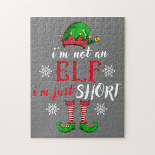 I'm not an Elf i'm just short funny christmas men Jigsaw Puzzle