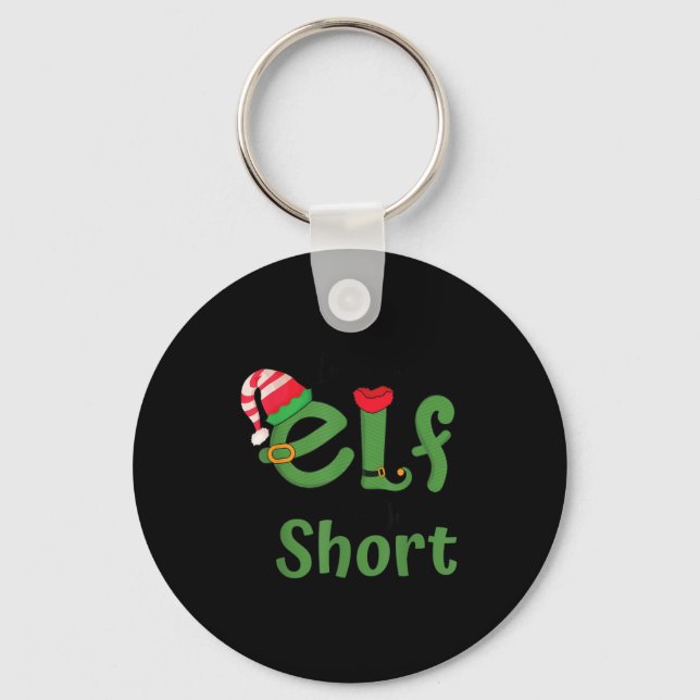 Im Not An Elf Just Short Funny Christmas Xmas Men  Keychain (Front)