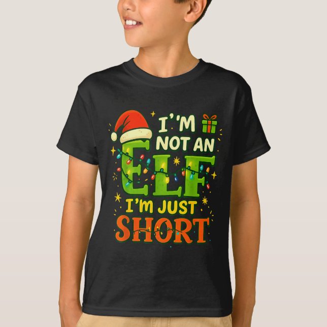 Im Not An Elf Just Short Funny Christmas Xmas Men  T-Shirt (Front)