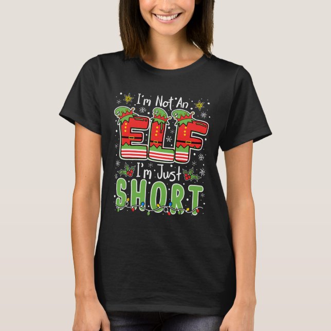 Im Not An Elf Just Short Funny Christmas Xmas Men  T-Shirt (Front)