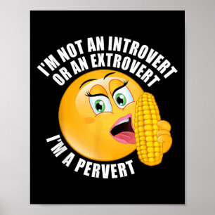 I'm Not An Introvert Or An Extrovert I'm A Pervert Poster