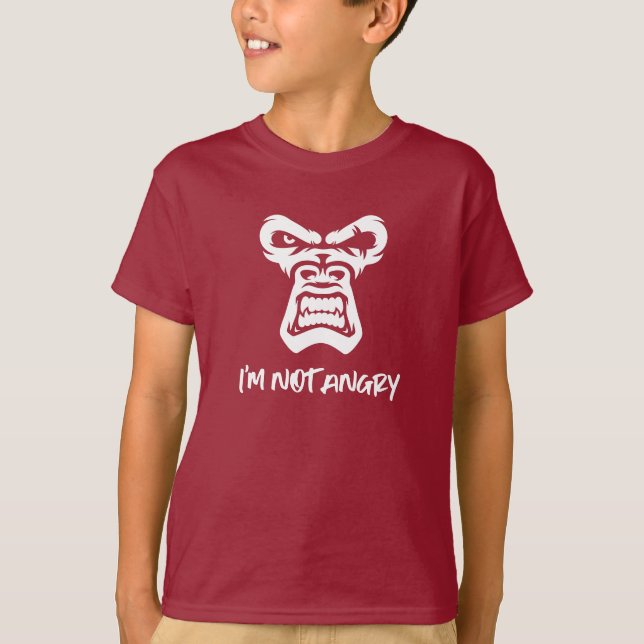 I'm Not Angry, The Monkey T-Shirt (Front)