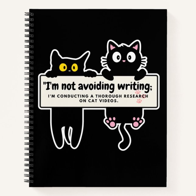 I'm not avoiding writing: Writer's Comic Strip Notebook (Front)
