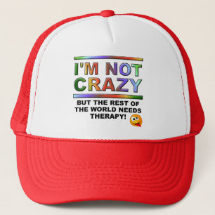 I'm Not Crazy But Funny Ball Cap Truckers Hat