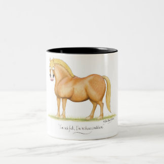 'Im not fat, I'm in show condition' Mug. Two-Tone Coffee Mug