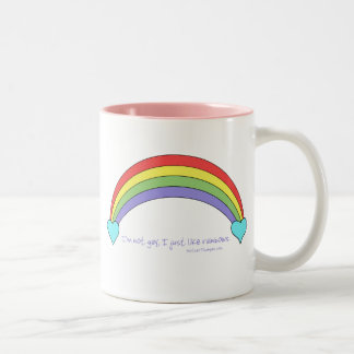 I'm Not Gay, I just like Rainbows Two-Tone Coffee Mug