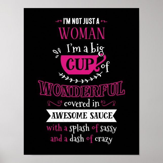 I'm Not Just a Personalized Typography Poster (Front)