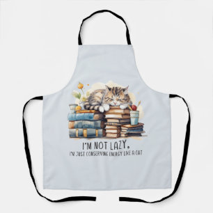 I'm Not Lazy Cute Cat Apron
