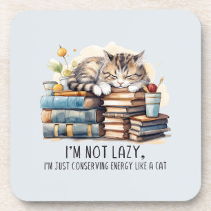 I'm Not Lazy Cute Cat Coaster