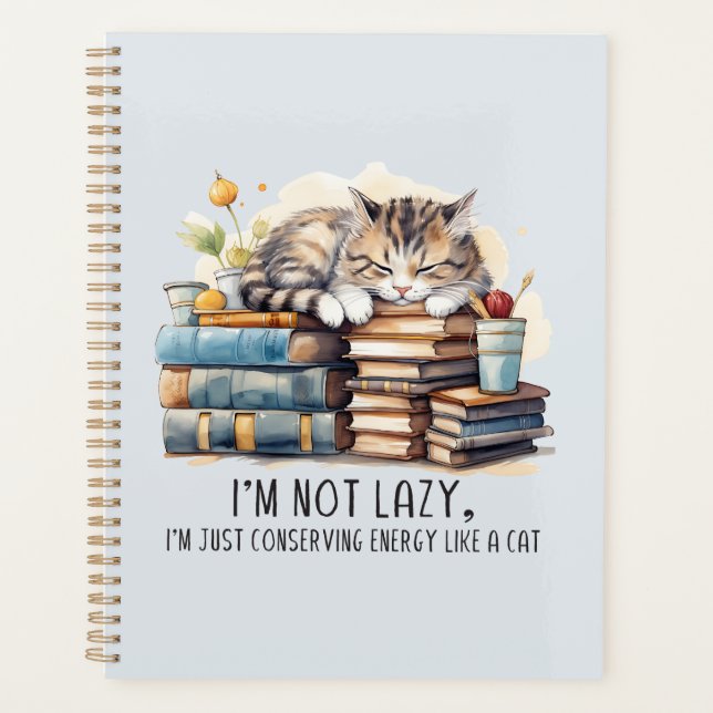 I'm Not Lazy Cute Cat Planner (Front)