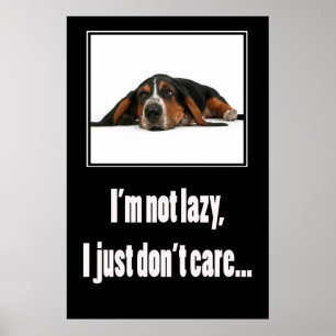 I'm not lazy I just don't care Poster