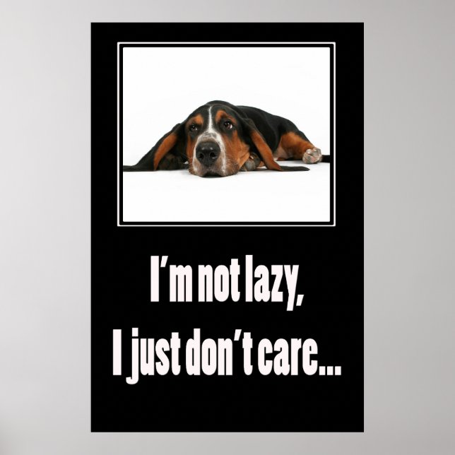 I'm not lazy I just don't care Poster (Front)