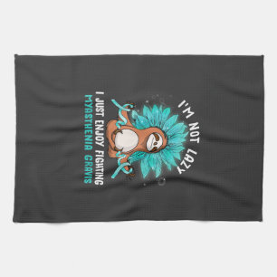 I'm Not Lazy I Just Enjoy Fighting Myasthenia Grav Kitchen Towel