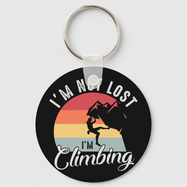 I'm Not Lost I'm just Climbing Mouse Pad Keychain (Front)