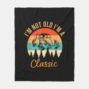 I'm Not Old I'm Classic Car Retro Vintage Funny Ca Fleece Blanket