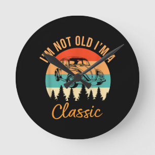 I'm Not Old I'm Classic Car Retro Vintage Funny Ca Round Clock