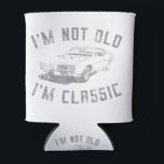 I'm Not Old I'm Classic Funny Car Graphic Can Cooler<br><div class="desc">This slogan tee with a quote will get a laugh from your friends & family. Classic car graphic makes it a perfect gift for vehicle addicts & piston heads. Amazing Birthday present idea or Christmas gift for Dad & Grandad too. They'll love this! Grunge, distressed design = retro vintage look....</div>
