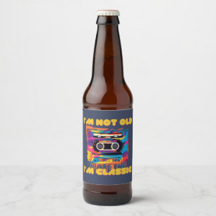 I'm not old, I'm Classic, wpap, cassette Beer Bottle Label