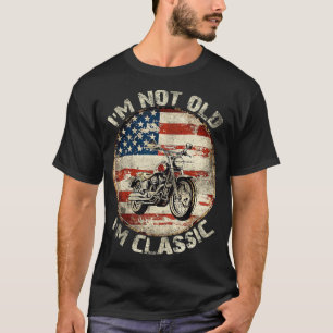 Im Not Old Im Funny Bike Graphic vintage USA flag T-Shirt