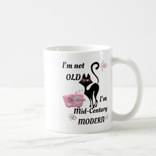 Im Not Old Im Mid-century Modern Retro Cat &amp; R Coffee Mug