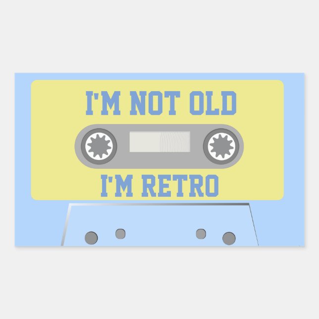 "I'm not old, I'm retro" Sticker (Front)