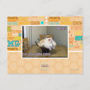 I'm not on the table postcard
