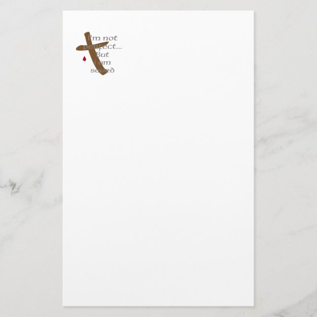 I'm Not Perfect Stationery (Front)