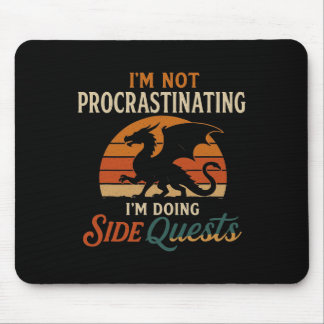 I'm Not Procrastinating I'm Doing Side Quests Retr Mouse Pad