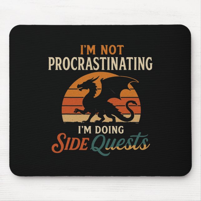I'm Not Procrastinating I'm Doing Side Quests Retr Mouse Pad (Front)