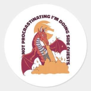 I'm Not Procrastinating I'm Doing Side Quests - Rp Classic Round Sticker
