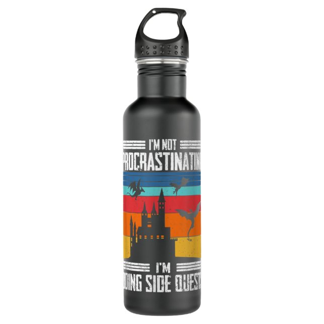 I'm Not Procrastinating I'm Doing Side Quests RPG  710 Ml Water Bottle (Front)