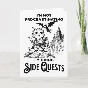 I'm Not Procrastinating I'm Doing Side Quests Rpg Card