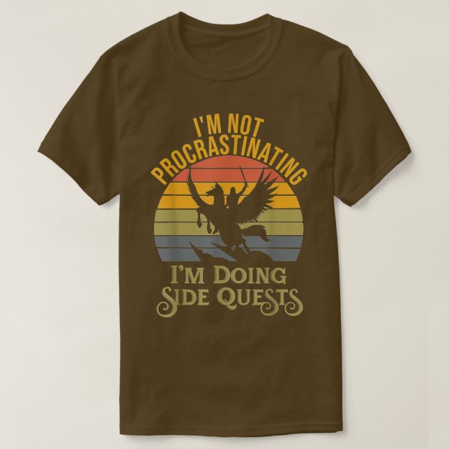 I'm not procrastinating I'm doing Side Quests  RPG T-Shirt (Design Front)