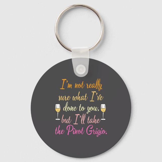 I'm Not Really Sure What I've Done To You Funny Qu Keychain (Front)