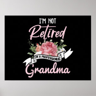 I'm Not Retired I'm A Professional Grandma Poster