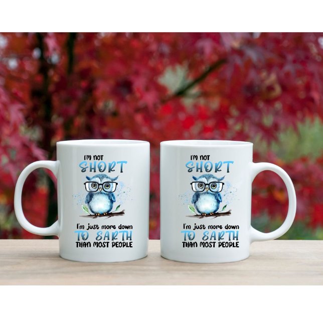‘I'm not short’ Tasse de café (Créateur téléchargé)