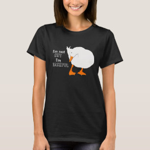 'I'm Not Shy I'm Bashful' Cute Pekin Duck T-Shirt